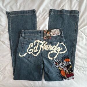 ed hardy low waisted jeans